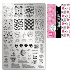 Moyra Stamping Plate 138 February + Gratis Try-on plate Sheet